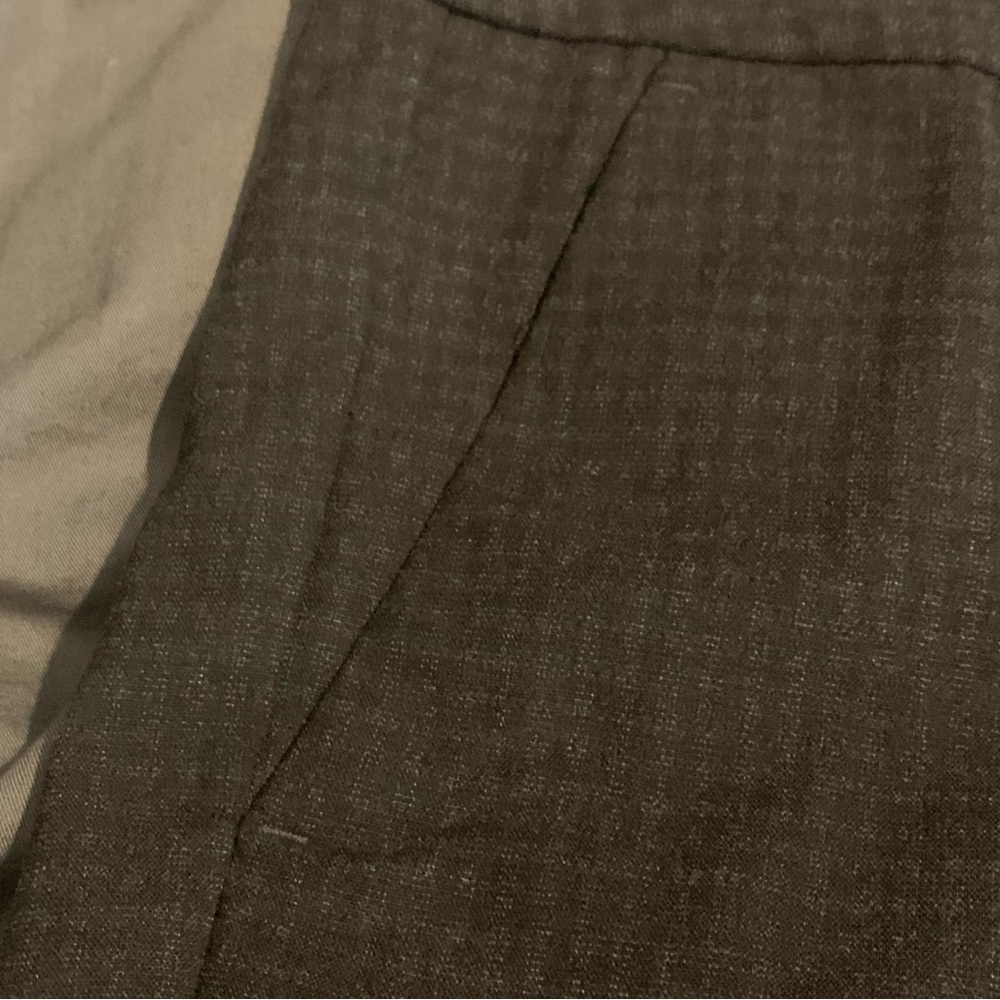 NWOT Ann Taylor Factory Charcoal gray burgundy Check dress pants Sz 10 - Picture 9 of 16